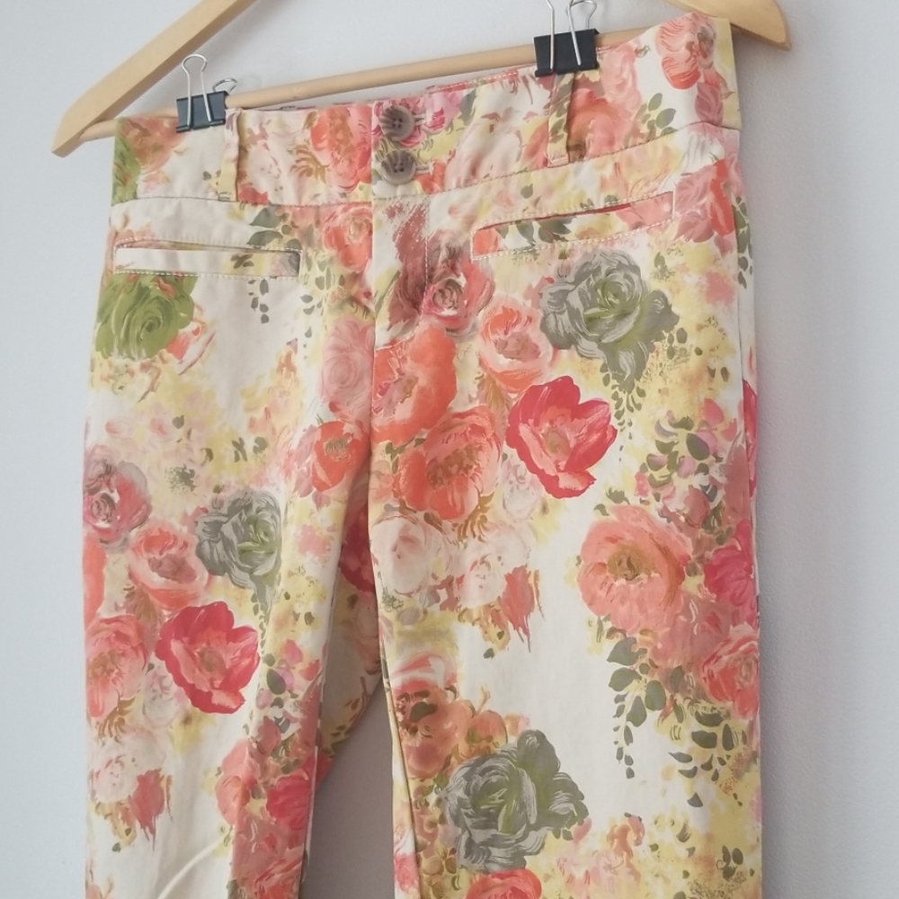 Anthropologie Cartonnier straight leg floral pant2